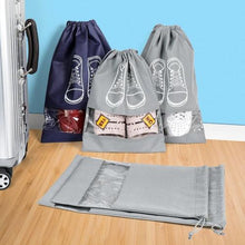 Load image into Gallery viewer, Portable Waterproof Travel Drawstring closure Shoe Bags (6 PCs)