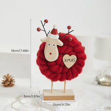 Load image into Gallery viewer, Christmas Wood Felt Reindeer Elk Tree Decorations