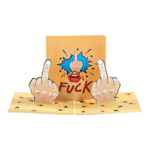 Load image into Gallery viewer, 3D Funny Middle Finger Card