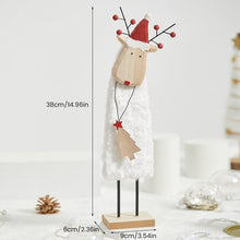 Load image into Gallery viewer, Christmas Wood Felt Reindeer Elk Tree Decorations
