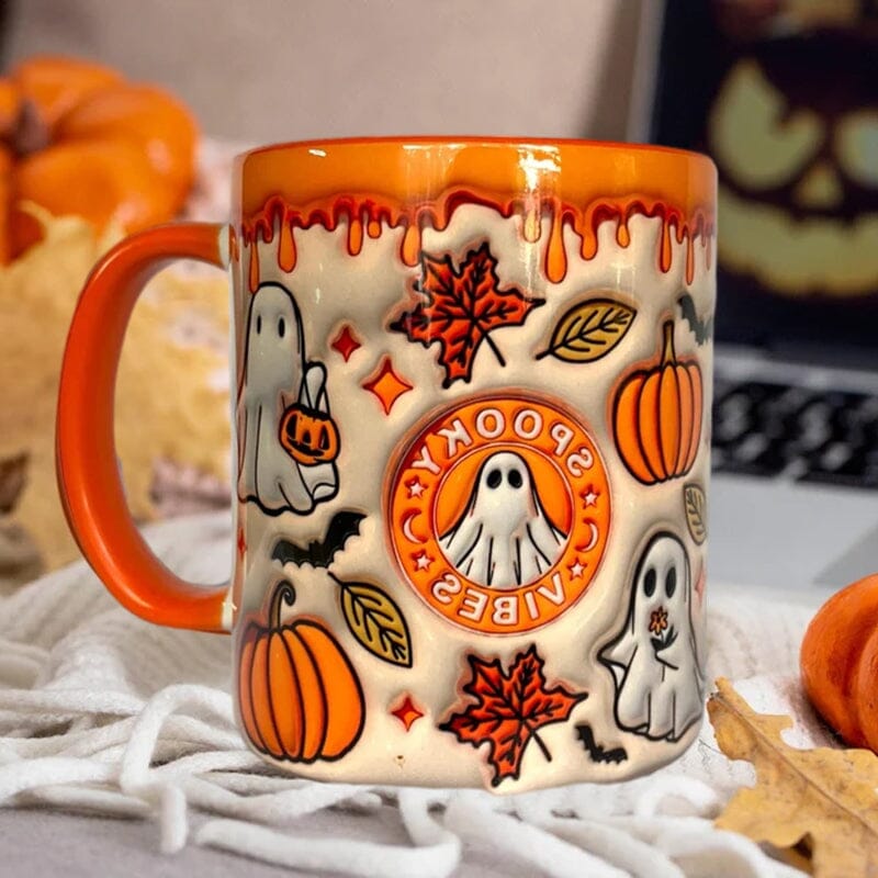 👻Pumpkin Coffee Cup With Ghost