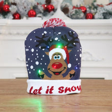 Load image into Gallery viewer, Christmas LED Light Knitted Beanies