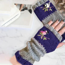 Load image into Gallery viewer, Patchwork Embroidered Warm Gloves