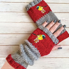 Load image into Gallery viewer, Patchwork Embroidered Warm Gloves