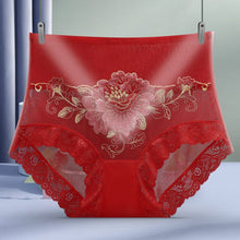 Load image into Gallery viewer, High Waist Lace Embroidered Panties
