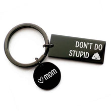 Load image into Gallery viewer, Double Sides Engraved Black Keychain