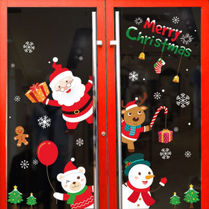 Christmas Window Clings Double-Sided Re-appliable Decoration