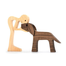 Load image into Gallery viewer, 🎁Pet Lover Gifts Wood Sculpture Family &amp; Puppy Wooden Crafts Table Ornaments
