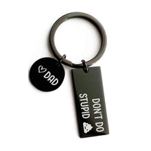 Load image into Gallery viewer, Double Sides Engraved Black Keychain