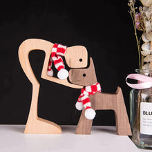 Load image into Gallery viewer, 🎁Pet Lover Gifts Wood Sculpture Family &amp; Puppy Wooden Crafts Table Ornaments