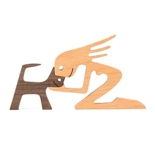 Load image into Gallery viewer, 🎁Pet Lover Gifts Wood Sculpture Family &amp; Puppy Wooden Crafts Table Ornaments