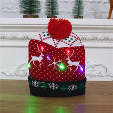 Load image into Gallery viewer, Christmas LED Light Knitted Beanies