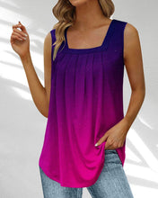 Load image into Gallery viewer, Square Neck Tank Top in Feather and Floral Print