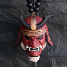 Load image into Gallery viewer, Japanese Oni Mask Car Rear View Mirror Ornament
