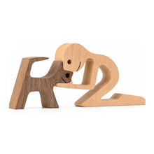 Load image into Gallery viewer, 🎁Pet Lover Gifts Wood Sculpture Family &amp; Puppy Wooden Crafts Table Ornaments