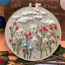 Load image into Gallery viewer, Beginner&#39;s Embroidery Hoop Flower Kit