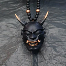 Load image into Gallery viewer, Japanese Oni Mask Car Rear View Mirror Ornament