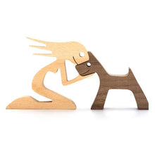 Load image into Gallery viewer, 🎁Pet Lover Gifts Wood Sculpture Family &amp; Puppy Wooden Crafts Table Ornaments
