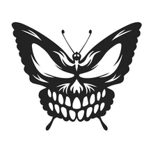 Load image into Gallery viewer, Metal Skull Butterfly Wall Decoration