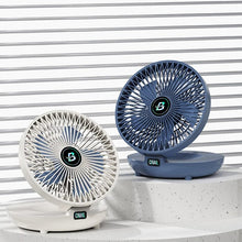 Load image into Gallery viewer, Portable Mini Desktop Fan, USB Rechargeable Adjustable Wall-Mount Fan