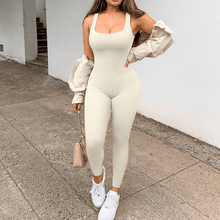 Load image into Gallery viewer, One Piece Tank Top Thigh Slimming Workout Jumpsuit