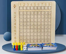 Load image into Gallery viewer, Wooden Montessori Multiplication Board Game
