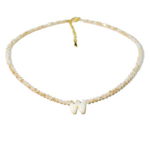Load image into Gallery viewer, Beaded Shell Letter Necklace