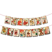 Load image into Gallery viewer, Vintage Style Christmas Banner