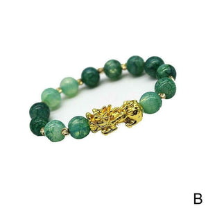 3D Hard Gold 99 Obsidian Sand Gold Pixiu Bracelet🤩