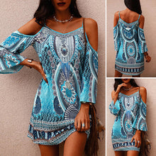 Load image into Gallery viewer, Printed Crew Neck Slip Dress