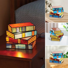 Load image into Gallery viewer, 📚Stained Glass Stacked Books Lamp