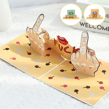 Load image into Gallery viewer, 3D Funny Middle Finger Card