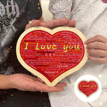 Load image into Gallery viewer, Heart Shape Puzzle|💕Say I Love You in 100 Languages💕