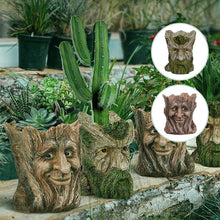 Load image into Gallery viewer, Resin Tree Stump Vase