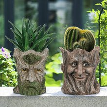 Load image into Gallery viewer, Resin Tree Stump Vase