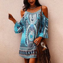 Load image into Gallery viewer, Printed Crew Neck Slip Dress