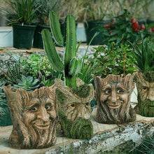 Load image into Gallery viewer, Resin Tree Stump Vase