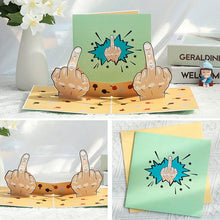 Load image into Gallery viewer, 3D Funny Middle Finger Card