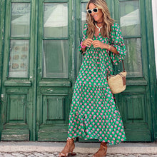 Load image into Gallery viewer, Puff Sleeve Beach Dress