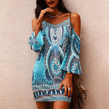 Load image into Gallery viewer, Printed Crew Neck Slip Dress