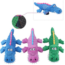 Load image into Gallery viewer, Pet plush toy sounding crocodile