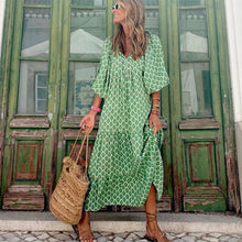 Load image into Gallery viewer, Puff Sleeve Beach Dress