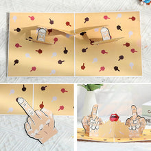 Load image into Gallery viewer, 3D Funny Middle Finger Card