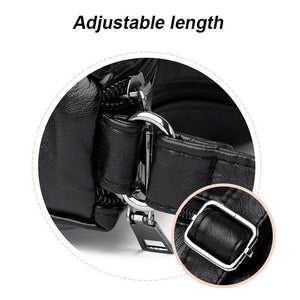 Multi-zipper Soft Leather Bag