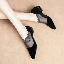 Load image into Gallery viewer, RHINESTONE STONE HOLLOW HEEL SHOES