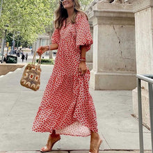 Load image into Gallery viewer, Puff Sleeve Beach Dress