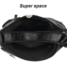 Load image into Gallery viewer, Multi-zipper Soft Leather Bag