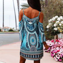 Load image into Gallery viewer, Printed Crew Neck Slip Dress