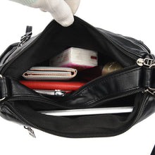 Load image into Gallery viewer, Multi-zipper Soft Leather Bag