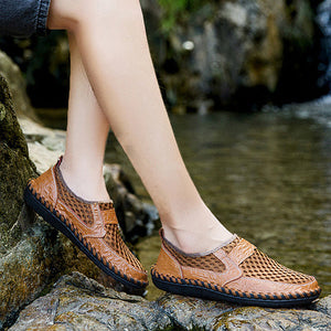 Summer Crocodile Patttern Breathable Mesh Shoes